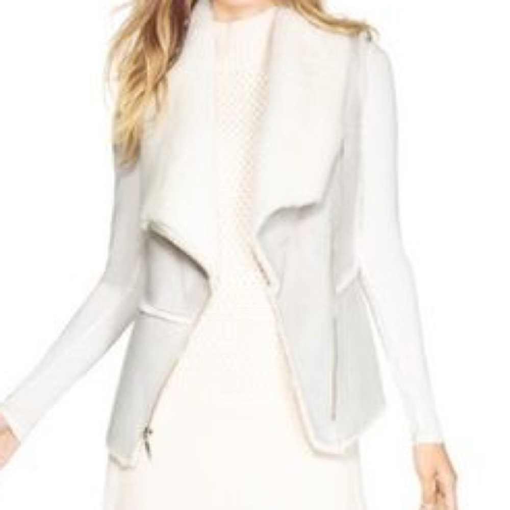 NWT White House Black Market faux shearling vest
